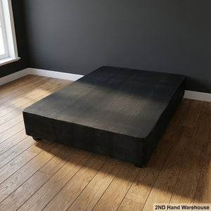 Sleek Black Platform Double Bed Base
