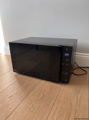 Sleek LG Black Smart Inverter Microwave - 2ndhandwarehouse.com