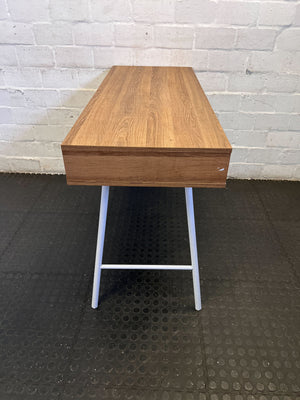 Sleek Modern Desk with Drawers & Open Shelf