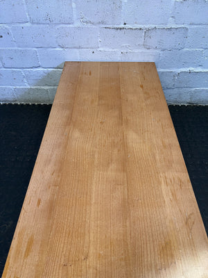 Sleek Modern Wood Coffee Table & Media Console with Angled Design - REDUCED