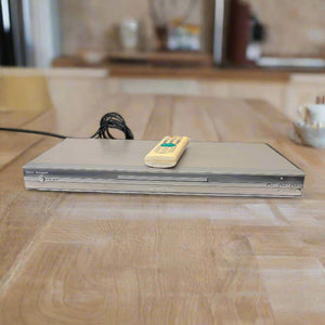 Sleek Silver DVD Player with Remote – Minor Scratches