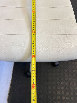 Sleek White Faux Leather Office Chair with Chrome Base β Minor Marks