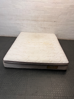 Slumberland Queen Pillow Top Mattress — Fair Condition with Visible Surface Marks