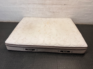 Slumberland Queen Pillow Top Mattress — Fair Condition with Visible Surface Marks