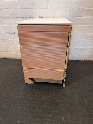 Small 3-Drawer Office Organiser in Wood-Look Finish - 2ndhandwarehouse.com