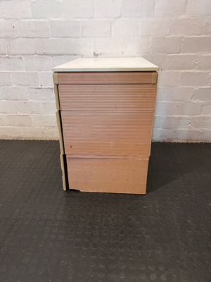 Small 3-Drawer Office Organiser in Wood-Look Finish - 2ndhandwarehouse.com