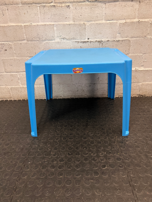 Small Blue Plastic Toddler Table