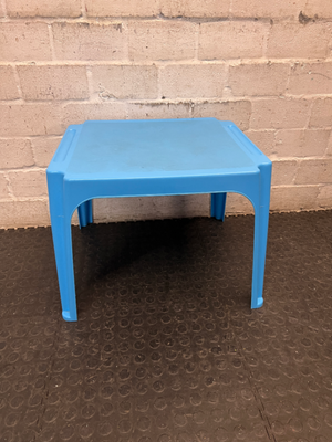 Small Blue Plastic Toddler Table