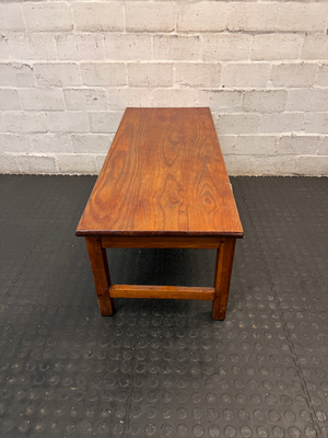 Small Brown Wooden Coffee Table — Intact But Little Fragile - 2ndhandwarehouse.com