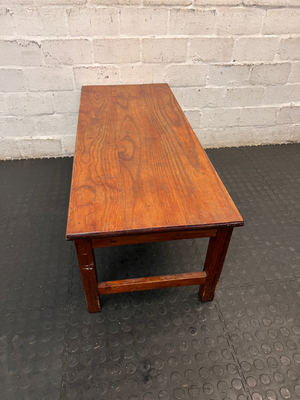 Small Brown Wooden Coffee Table — Intact But Little Fragile - 2ndhandwarehouse.com