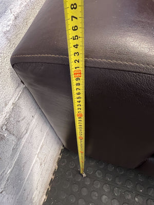 Spacious Dark Brown Leather L-Shape Sectional Sofa