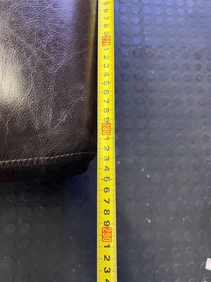 Spacious Dark Brown Leather L-Shape Sectional Sofa