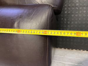 Spacious Dark Brown Leather L-Shape Sectional Sofa