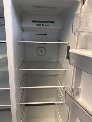 Spacious Grey Hisense Side-by-Side Fridge with Water Dispenser - REDUCED