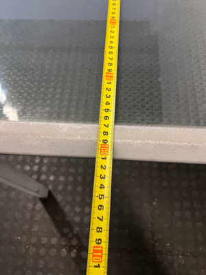 Square Glass-Top Patio Table - Visible Weathering to Frame - 2ndhandwarehouse.com