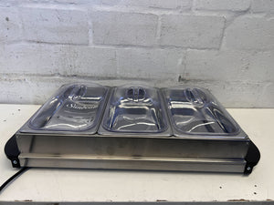 Stainless Steel 3-Pan Electric Food Warmer by Sunbeam - 2ndhandwarehouse.com