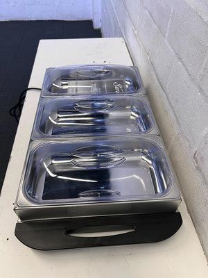 Stainless Steel 3-Pan Electric Food Warmer by Sunbeam - 2ndhandwarehouse.com