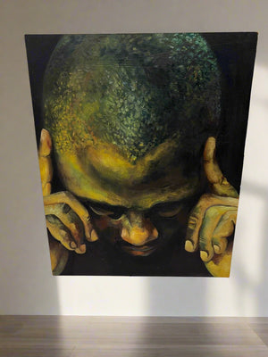 Stunning Abstract Painting on Canvas - Characterful, Colorful Artwork 50 x 60cm