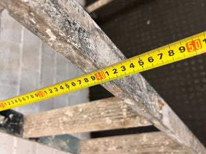 Sturdy 6-Step Aluminum Ladder with Minor Paint Stains