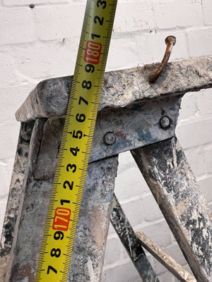 Sturdy 6-Step Aluminum Ladder with Minor Paint Stains