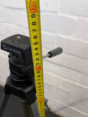 Sturdy Adjustable Tripod - Silver and Black Aluminum - Minor Scratches