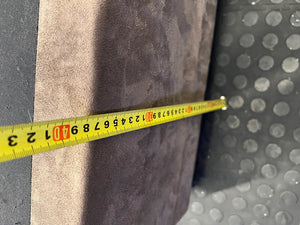 Sturdy Brown Upholstered Single Bed Base