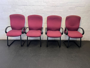 Sturdy Burgundy Office Guest Chair