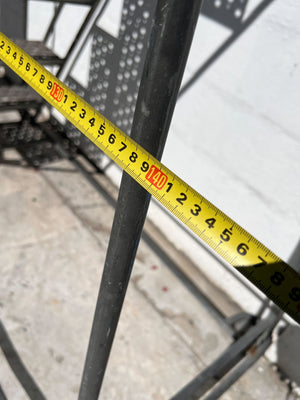 Sturdy Metal Indoor/Outdoor Ladder β Grey Finish, Minor Rust