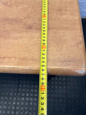 Sturdy Wood-Look & Black Metal Utility Table ✨