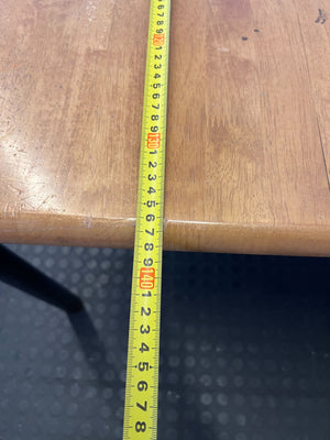 Sturdy Wood-Look & Black Metal Utility Table ✨