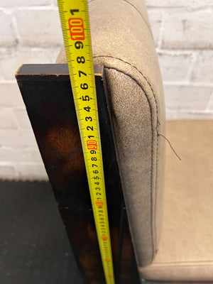 SINGLE SIDED 60CM - Stylish Beige Upholstered Restaurant Booth Seat Wooden Frame - Minor Wear & Tear