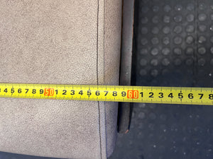 DBL SIDED - 60CM - Stylish Beige Upholstered Restaurant Booth Seat Wooden Frame – Minor Wear (122 x 57)