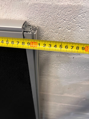 Stylish Black Chalkboard with Silver Frame โ Minor Wear