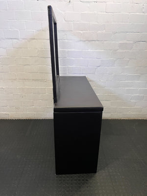 Stylish Black Dressing Table with Mirror & Drawers