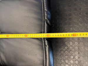 Stylish Black Faux Leather Futon Sofa Bed