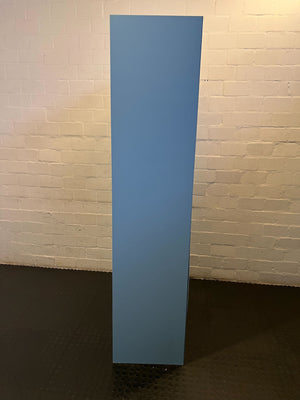 Stylish Blue Storage Cabinet with 4 Drawers and Hanging Rod