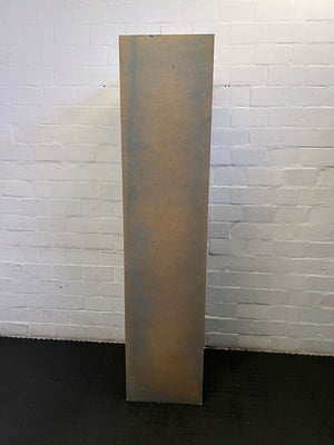 Stylish Blue Storage Unit with Drawers and Hanging Rod