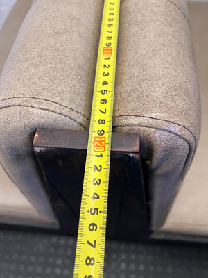 DBL SIDED - 120CM - Stylish Beige Upholstered Restaurant Booth Seat Wooden Frame – Minimal Wear