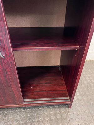 Stylish Dark Wood Storage Cabinet with Lockable Doors - Minor Scratches - REDUCED