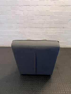 Stylish Grey Fabric Chaise Lounge with Minor Wear