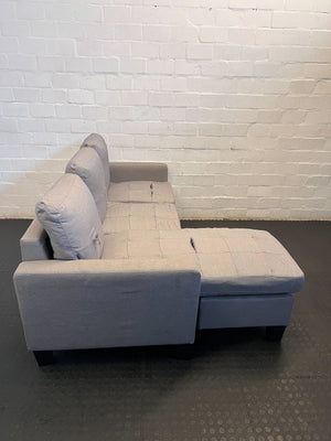 Stylish Grey Fabric Sectional Sofa - Minor Wear and Tear