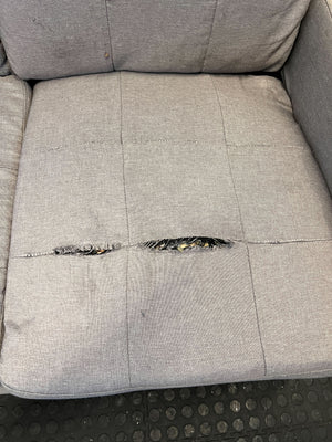 Stylish Grey Fabric Sectional Sofa - Minor Wear and Tear