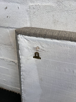 Stylish Grey Upholstered Queen Headboard - 180 x 90cm - REDUCED