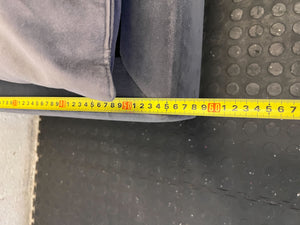 Stylish Grey Velvet Ottoman with Cushion | Minor Wear