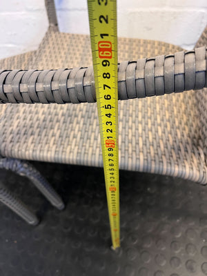 Stylish Grey Wicker Patio Chair with Ottoman – Comfortable & Modern