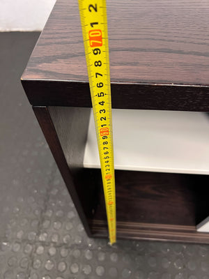 Stylish L-Shaped Black & White Corner Desk with Storage