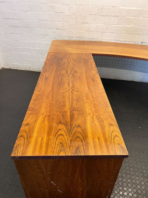 Stylish L-Shaped Wooden Office Desk with Drawers - 2ndhandwarehouse.com