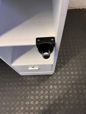 Stylish White and Green Office Desk with Storage