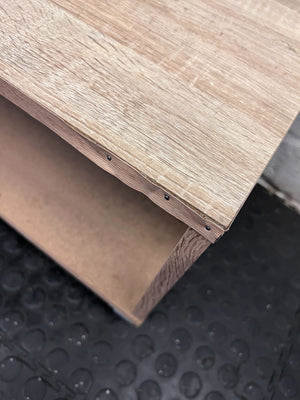 Stylish Wooden Coffee Table with Open Shelf – Natural Finish - REDUCED