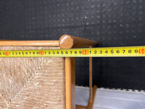 Stylish Wooden Counter Stool with Natural Woven Seat - PRICE DROP